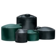Chem-Tainer 2450 Gallon Norwesco Black Vertical Water Tank, Premium, Portable, Vertical, Drinking Water Tank