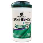 Sani Professional&reg; Sani-Hands II Sanitizing Wipes, 7 1/2 x 5 1/2, 300/Canister # NICP92084CT