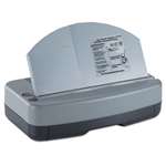 Officemate Electric 2-3 Hole Adjustable Eco-Punch, 9/32" Hole Diameter, Black/Gray/Green # OIC90115