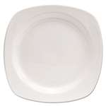 Office Settings Chef's Table Porcelain Square Dinnerware, Plate, 10 1/2" dia, White, 8/Box # OSICTS1
