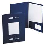 Oxford&reg; Imperial Series Laserview Business Portfolio, Premium Paper, Blue, 10/Pack # OXF10072