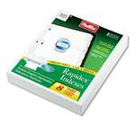 Oxford&reg; Custom Label Dividers, Self-Stick Tab Labels, 8-Tab, Letter, White, 25 Sets # OXF11316