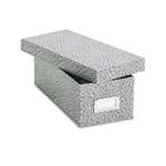 Oxford&reg; Card File with Lift-Off Lid Holds 1,200 3 x 5 Cards, Black/White Paper Board # OXF40588