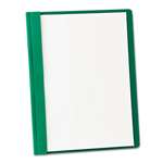 Oxford&reg; Clear Front Report Cover, 3 Fasteners, Letter, 1/2" Capacity, Green, 25/Box # OXF55856