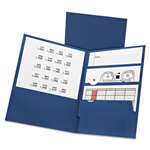 Oxford&reg; Divide It Up Four-Pocket Paper Folders, 11 x 8-1/2, Navy, 20/Box # OXF57401