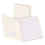 Oxford&reg; Twin-Pocket Folders with 3 Fasteners, Letter, 1/2" Capacity, White, 25/Box # OXF57704