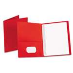 Oxford&reg; Twin-Pocket Folders with 3 Fasteners, Letter, 1/2" Capacity, Red, 25/Box # OXF57711