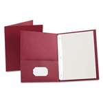 Oxford&reg; Twin-Pocket Folders with 3 Fasteners, Letter, 1/2" Capacity, Burgundy, 25/Box # OXF57757