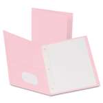 Oxford&reg; Twin-Pocket Folders with 3 Fasteners, Letter, 1/2" Capacity, Pink,25/Box # OXF57768