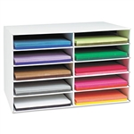 Pacon Classroom Construction Paper Storage, 10 Slots, 2