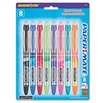 Paper Mate Liquid Flair Marker Pen, TRS Barrel, 8 Asstd