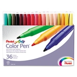 Pentel Fine Point Color Pen Set, 36 Assorted Colors, 36