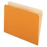 Pendaflex&reg; Two-Tone File Folders, Straight Top Tab, Letter, Orange/Light Orange, 100/Box # PFX152ORA