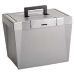 Pendaflex&reg; Portable File Storage Box, Letter, Plastic, 13 1/2 x 10 1/4 x 10 7/8, Steel Gray # PFX20862