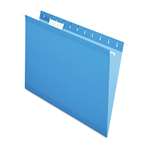 Pendaflex&reg; Reinforced Hanging Folders, 1/5 Tab, Letter, Blue, 25/Box # PFX415215BLU