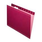 Pendaflex&reg; Reinforced Hanging Folders, 1/5 Tab, Letter, Burgundy, 25/Box # PFX415215BUR