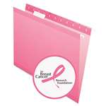 Pendaflex&reg; Reinforced Hanging Folders, 1/5 Tab, Letter, Pink, 25/Box # PFX415215PIN