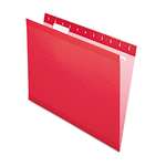 Pendaflex&reg; Reinforced Hanging Folders, 1/5 Tab, Letter, Red, 25/Box # PFX415215RED