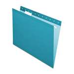 Pendaflex&reg; Reinforced Hanging Folders, 1/5 Tab, Letter, Teal, 25/Box # PFX415215TEA