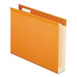 Pendaflex&reg; Reinforced 2" Extra Capacity Hanging Folders, Letter, Orange, 25/Box # PFX4152X2ORA