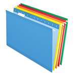 Pendaflex&reg; Reinforced Hanging Folder, Legal, Yellow, Red, Orange, Blue, Green, 25/Box # PFX415315ASST