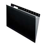 Pendaflex&reg; Reinforced Hanging Folders, 1/5 Tab, Legal, Black, 25/Box # PFX415315BLA