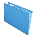 Pendaflex&reg; Reinforced Hanging Folders, 1/5 Tab, Legal, Blue, 25/Box # PFX415315BLU