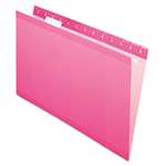 Pendaflex&reg; Reinforced Hanging Folders, 1/5 Tab, Legal, Pink, 25/Box # PFX415315PIN