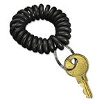 Securit Plastic Coil Key Chain, Black # PMC04995