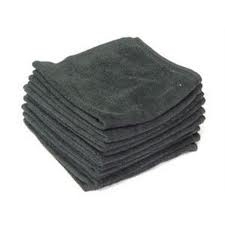 Microfiber Cleaning Cloths, Black 16 x 16 - (4 dozen=48 each)