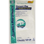 Panasonic Advanced Allergen Replacement U-3 U-6 Filter Vacuum Bags: PR-1471A 3/Pack