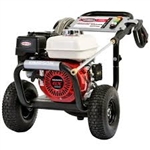 SIMPSON PS61368 3,600 PSI 2.5 GPM cold-water gas pressure washer with Honda GX200 engine and AAA triplex pump on roll-cage frame