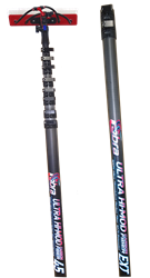 Pure Water Power Cobra 55 ft, 58 ft reach Kevlar, Hi-Mod Carbon Fiber Waterfed Pole, PWP-COBRA-55