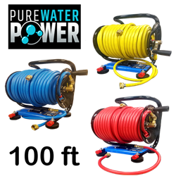 Pure Water Power Hose Reel Assembly 100 Ft, PWP-HR-100-B