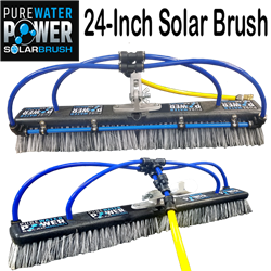 Pure Water 24" Solar Cleaning Brush & 25 ft 1/2 ID Tubing PWP-SB-24