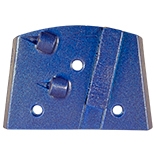 EDCO QC-PCD1-LB Magna-Trap left-hand PCD tool with backing segment in blue for concrete coating removal