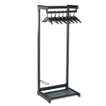 Quartet Single-Side, Garment Rack w/Two Shelves, Eight 