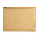 Quartet Cork Bulletin Board, Cork Over Fiberboard, 24 x