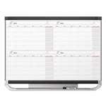 Quartet&reg; Prestige 2 Total Erase Four-Month Calendar, 36 x 24, Graphite Color Frame # QRT4MCP23P2