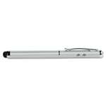 Quartet&reg; 3-in-1 Laser Pointer with Stylus and LED Light, Projects 984 Feet, Silver # QRT85521