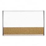 Quartet Magnetic Dry Erase/Cork Board, Painted Steel, 1