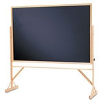 Quartet Reversible Chalkboard w/Hardwood Frame, 48 x 72