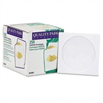 Quality Park CD/DVD Sleeves, White, 250/Box # QUA62905