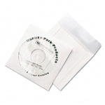 Quality Park Tech-No-Tear CD/DVD Sleeves, White, 100/Pa