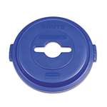 Rubbermaid&reg; Commercial Single Stream Recycling Top for Brute 32 gal Containers, Blue # RCP1788380