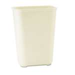 Rubbermaid&reg; Commercial Fire-Resistant Wastebasket, Rectangular, Fiberglass 10 gal, Beige # RCP254400BG