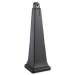 Rubbermaid&reg; Commercial GroundsKeeper Cigarette Waste Collector, Pyramid, Plastic/Steel, Black # RCP257088BLA