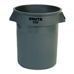 Rubbermaid&reg; Commercial Brute Refuse Container, Round, Plastic, 20gal, Gray # RCP262000GRA