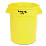 Rubbermaid&reg; Commercial Brute Refuse Container, Round, Plastic, 20 gal, Yellow # RCP2620YEL