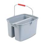 Rubbermaid&reg; Commercial Brute 19-Quart Double Utility Pail, 18 x 14-1/2 x 10, Gray Plastic # RCP262888GY